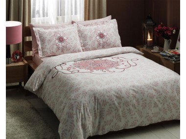 Комплект постельного белья TAC Satin Alissa розовый