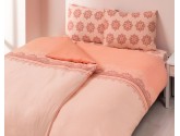 Комплект постельного белья TAC Satin Everyday Elis розовый
