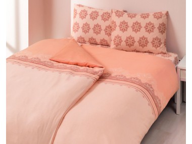 Комплект постельного белья TAC Satin Everyday Elis розовый