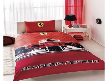 Комплект постельного белья TAC Disney Ferrari с простыней на резинке