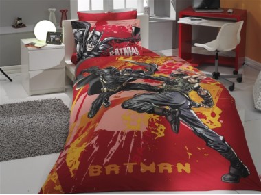Комплект постельного белья Hobby Batman красный